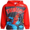 Marvel Boys Hoodie - Fleece Pullover Quarter Zip Sweatshirt Graphic Hoodies for Boys - Novelty Clothing for Toddlers & Kids, Size 2T, Spider Man Red view 1