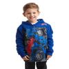 Marvel Boys Hoodie - Fleece Pullover Quarter Zip Sweatshirt Graphic Hoodies for Boys - Novelty Clothing for Toddlers & Kids, Size 2T, Black Panther Royal view 2