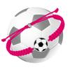Soccer Bracelet, Soccer Jewelry, Adjustable Unisex Paracord Bracelets - Soccer Gift For Players and Teams(Hot Pink) view 1