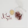 20pc/Box Fishing Treble Hooks Set High Carbon Steel Fishing Hooks Classic Round Bend Hook 2# 4# 6# 8# 10# (2#-20pcs, Red) view 3