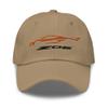 2023 Sports Car Z06 C8 Corvette Sebring Amplify Orange Silhouette Emroidered Dad hat view 1