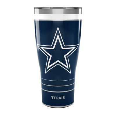 Tervis Traveler NFL Dallas Cowboys - MVP Triple Insulated Tumbler Travel Cup Keeps Drinks Cold & Hot, 30oz, Stainless Steel