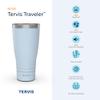 Tervis Traveler NFL Dallas Cowboys - MVP Triple Insulated Tumbler Travel Cup Keeps Drinks Cold & Hot, 30oz, Stainless Steel view 3