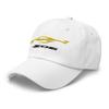 2023 Sports Car Z06 C8 Corvette Accelerate Yellow Silhouette Emroidered Dad hat view 3