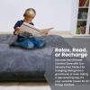 SENSORY4U Crash Pad for Kids Sensory Crash Pad with Foam Blocks - XL (5 Foot X 5 Foot) Grey - for Sensory Gym Room with Washable Cover view 4