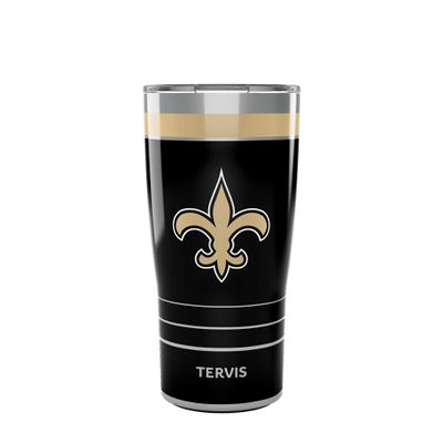 Tervis Traveler NFL New Orleans Saints - MVP Triple Insulated Tumbler Travel Cup Keeps Drinks Cold & Hot, 20oz, Stainless Steel