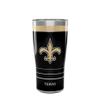 Tervis Traveler NFL New Orleans Saints - MVP Triple Insulated Tumbler Travel Cup Keeps Drinks Cold & Hot, 20oz, Stainless Steel view 1