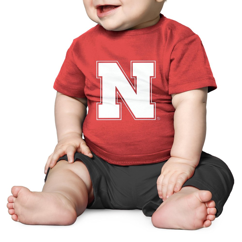 Little King NCAA Infant Tech T-Shirt-Boys & Girls-Nebraska-Red-18 Months Team Color