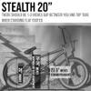 Elite BMX Freestyle Bike, Durable Steel Frame, Available in 16", 18", and 20" Sizes. New Sizes 26" and 29" BMX Bicycles. (Black Blue, 20") view 4