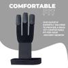 Hunt & Seek Archery Glove Finger Tab Accessories - Suede Leather Hunting Glove for Recurve & Compound Bow - Three Finger Guard Unisex (Large, Black) view 4