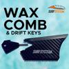SURF SYSTEM Wax Comb & FCS Fin Key Combo fits Keychains - 2 in 1 Drift Key +Wax Comb - FCS/Futures Compatible Fin Wrench (Classic Allen Key), 3/32 Hex Key for Surfboard, Paddleboard, Bodyboard view 3