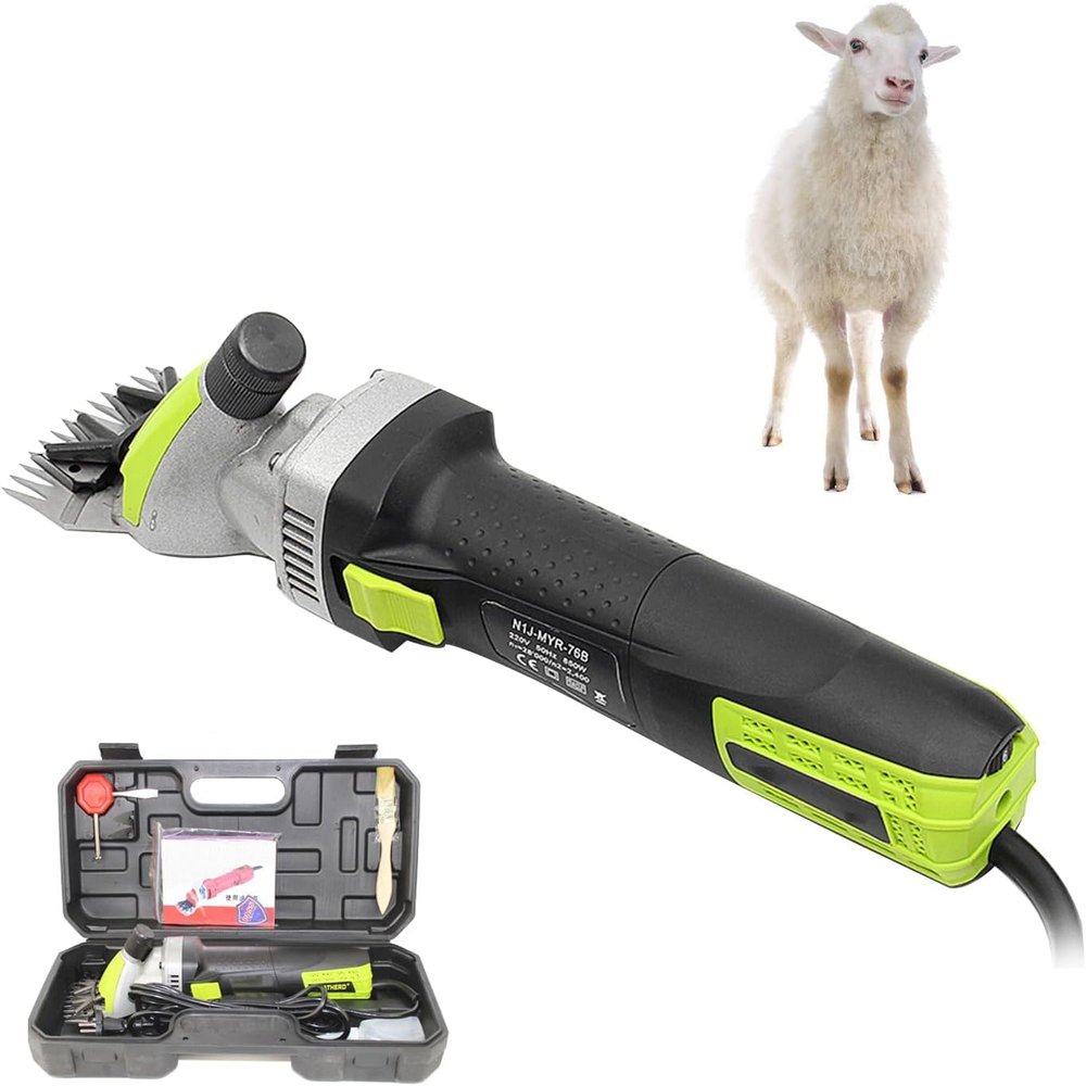 CHRISK Electric Sheep Shears, 850W Professional Animal Shearing Machine, Grooming Kit Animal Hair Cutting, Sheep Shears for Sheep