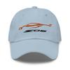 2023 Sports Car Z06 C8 Corvette Sebring Amplify Orange Silhouette Emroidered Dad hat view 1