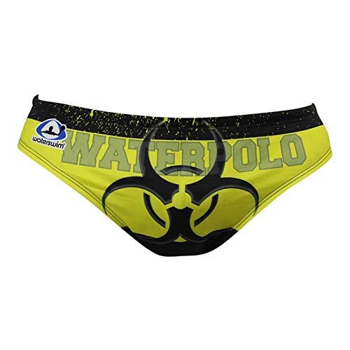 BIO Yellow/Black Men's Swimsuit Briefs. Sport Swim Briefs for Water Polo, Swimming, Triathlon. Mens Athletic Briefs for Professional Performance by MTS. Size XS