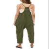 Cnkwei Girls' Casual Sleeveless Jumpsuits Spaghetti Strap Loose Romper Long Pants with Pockets view 3