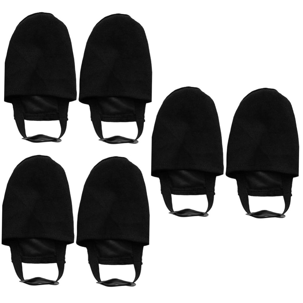 INOOMP 3pairs Bowling Shoe Slider Cover Bowling Shoe Sliding Mat Non-Deformation Design for Easy Wear Compact and Portable for Enhanced Performance Black