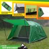 4 Person Camping Tent - Water-Resistant Outdoor Shelter with Attached Porch Canopy and Carrying Bag by Wakeman Outdoors (Green) view 2