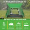 4 Person Camping Tent - Water-Resistant Outdoor Shelter with Attached Porch Canopy and Carrying Bag by Wakeman Outdoors (Green) view 4