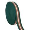 BENECREAT 10 Yards Polyester Striped Webbing, 1.25 Inches Wide Dark Green Fabric Webbing Edges, Cotton Polyester WebbingFlat Polyester Cotton Webbing for Bag Handles, Belts, Sewing view 1