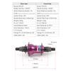 POLSO BH007 LHD RHD 5 Sealed Bearings BMX Hub Cassette Bicycle Hubs 6 Pawls 120 Click Sounds 9T Bike Accesssories (Purple Right Driver) view 2