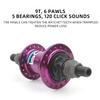 POLSO BH007 LHD RHD 5 Sealed Bearings BMX Hub Cassette Bicycle Hubs 6 Pawls 120 Click Sounds 9T Bike Accesssories (Purple Right Driver) view 4