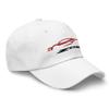 2023 Sports Car Z06 C8 Corvette Torch Red Silhouette Emroidered Dad hat view 2