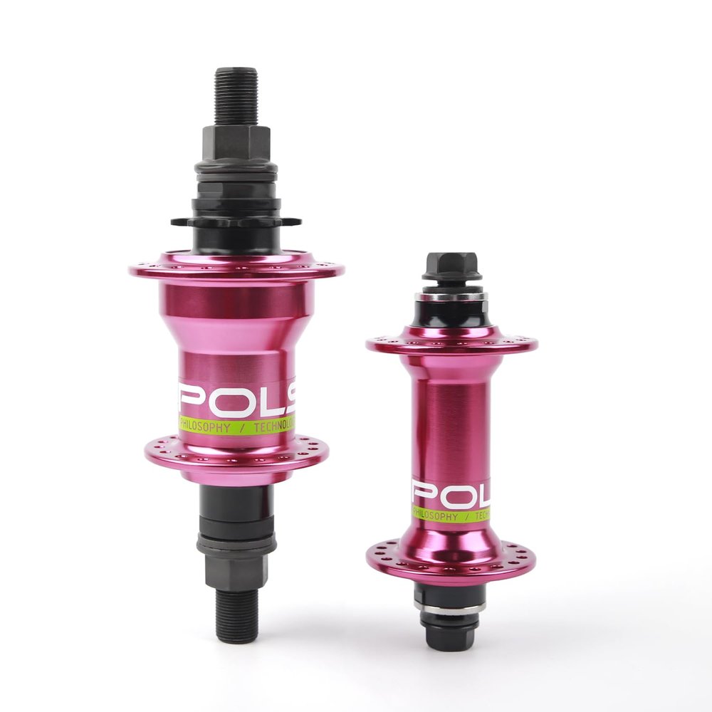 POLSO BH007 LHD RHD 5 Sealed Bearings BMX Hub Cassette Bicycle Hubs 6 Pawls 120 Click Sounds 9T Bike Accesssories (Pink Left Driver)