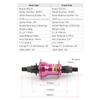 POLSO BH007 LHD RHD 5 Sealed Bearings BMX Hub Cassette Bicycle Hubs 6 Pawls 120 Click Sounds 9T Bike Accesssories (Pink Left Driver) view 2