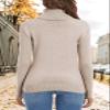 FEKOAFE Women's Long Sleeve Turtleneck Womens Sweaters Chunky Knit Lightweight Pullover Sweaters Jumper Tops Beige-L view 3