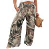 Angerella Casual Pants for Women Flowy Summer High Waisted Wide Leg Pant with Pockets Lounge Trousers Palazzo Pants BrownGreen M view 1