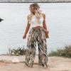 Angerella Casual Pants for Women Flowy Summer High Waisted Wide Leg Pant with Pockets Lounge Trousers Palazzo Pants BrownGreen M view 2