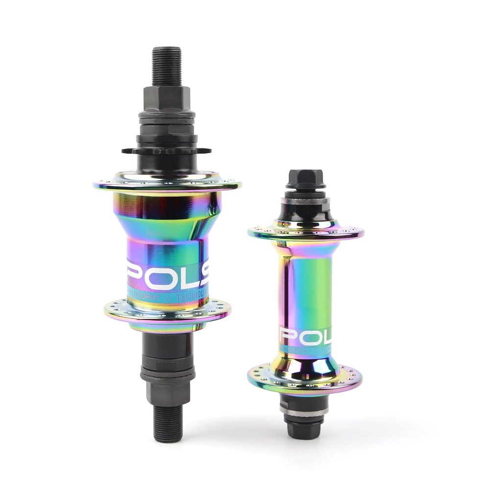 POLSO BH007 LHD RHD 5 Sealed Bearings BMX Hub Cassette Bicycle Hubs 6 Pawls 120 Click Sounds 9T Bike Accesssories (Oil Slick RHD)