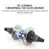 POLSO BH007 LHD RHD 5 Sealed Bearings BMX Hub Cassette Bicycle Hubs 6 Pawls 120 Click Sounds 9T Bike Accesssories (Oil Slick RHD) view 4