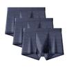 SWJGLITTR Men's Ice Silk Sports Underwear Traceless Boxer Briefs Mid-Waist Breathable Underpants (Blue A 3pc,X-Large) view 1