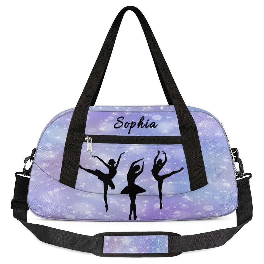Custom Kids Duffel Overnight Bag Personalized Dance Bag Travel Duffel Bag for Girls Boys Customized Kids Gifts- Cute Girls Dance