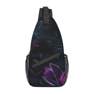 Black Mystery Bag Crossbody Travel Hiking Bags Mini Chest Backpack Casual Shoulder Daypack For Women Men Lightweight