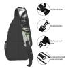 Banknote Patterns Bag Crossbody Travel Hiking Bags Mini Chest Backpack Casual Shoulder Daypack For Women Men Lightweight view 4