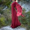 Fairy Godmother Costume for Women Medieval Fairy Cosplay Set Renaissance Costumes for Women Dress Renaissance Costumes Renaissance Outfit Dress Renaissance Dress Princess Costume Adult Wine view 3