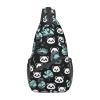 Black And White Panda Face Bag Crossbody Travel Hiking Bags Mini Chest Backpack Casual Shoulder Daypack For Women Men Lightweight view 1