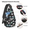 Black And White Panda Face Bag Crossbody Travel Hiking Bags Mini Chest Backpack Casual Shoulder Daypack For Women Men Lightweight view 3