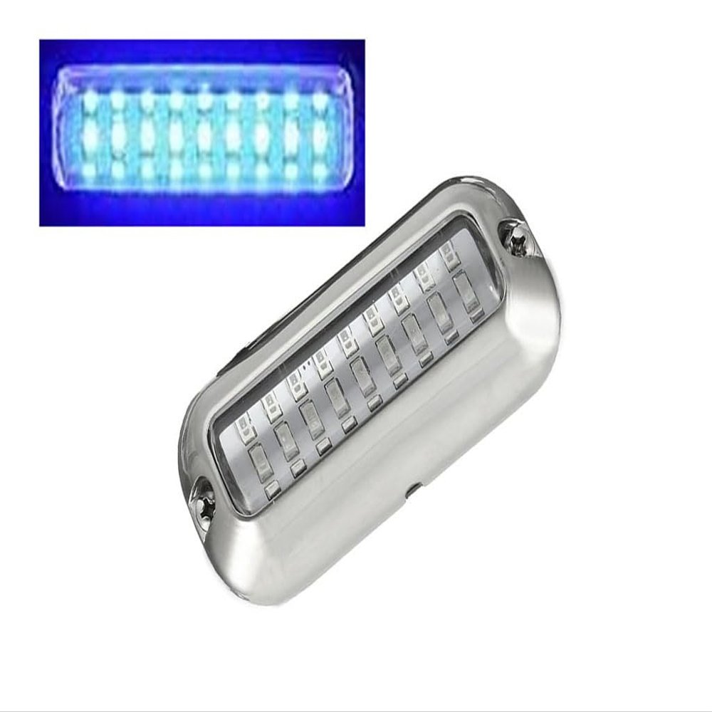 27 LED Light Marine Boat Underwater Transom Interior Deck Stern Light for Boat Cruise Ship Yacht Sailboat Pontoon RV Camper Truck Trailer Blue 1 Pc
