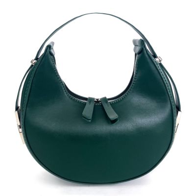 FantasyBear Small Purse for women,Trendy Cute Shoulder Bags Small Clutch Hobo Tote Handbag With Double Zipper Closure (Blackish Green)