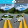 Bike Mirror, 1 Pair 360 Rotatable Bicycle Mirrors for Handlebars, Adjustable HD Wide Angle Bicycle Cycling Mirror, Bike Handlebar Rearview Mirror for Mountain Road Adult Bike, Ebike (Clear View) view 2