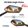 Bike Mirror, 1 Pair 360 Rotatable Bicycle Mirrors for Handlebars, Adjustable HD Wide Angle Bicycle Cycling Mirror, Bike Handlebar Rearview Mirror for Mountain Road Adult Bike, Ebike (Clear View) view 3