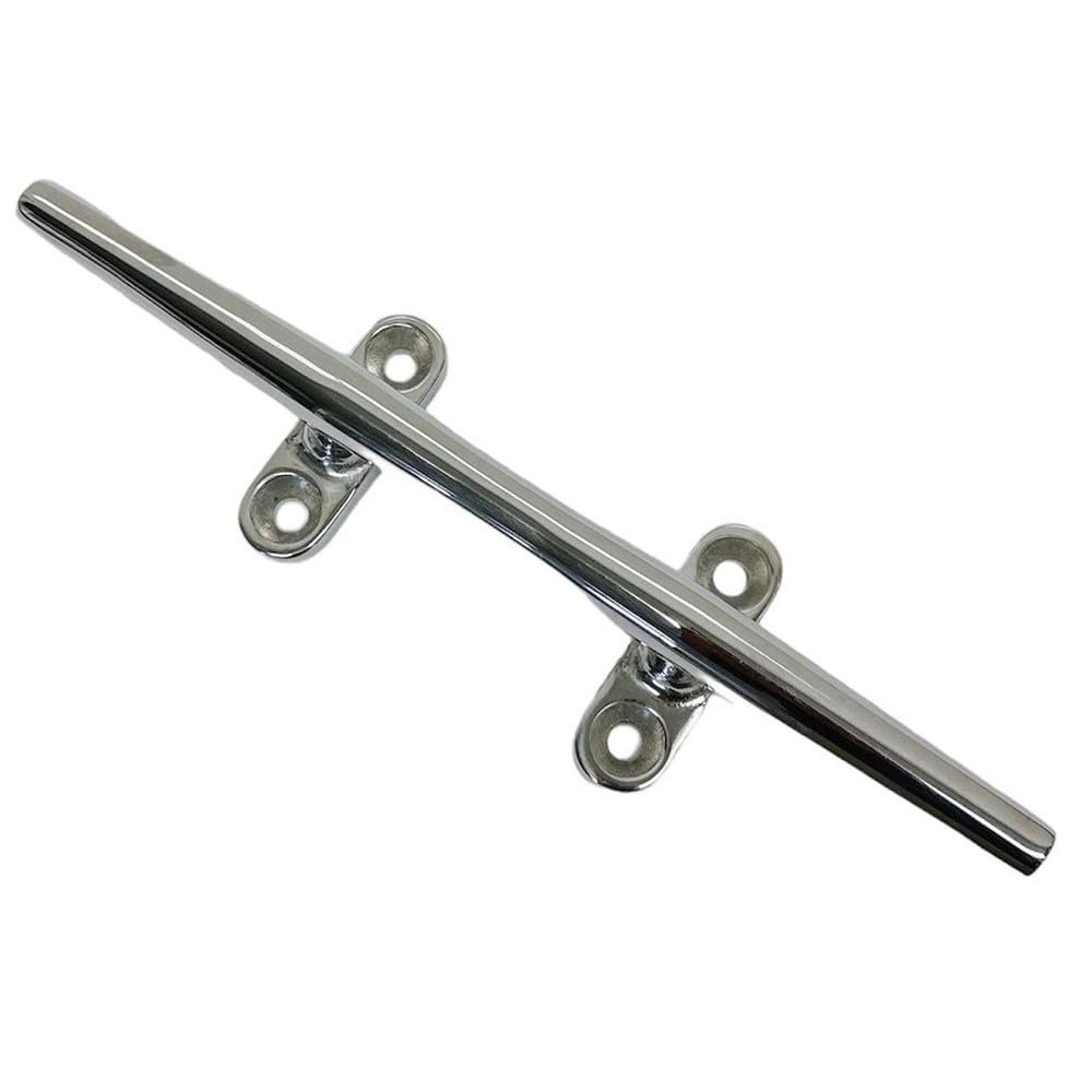 6" Blue Water Boat Deck Cleat Marine Stainless Steel Dock Open Base Rope Cleat