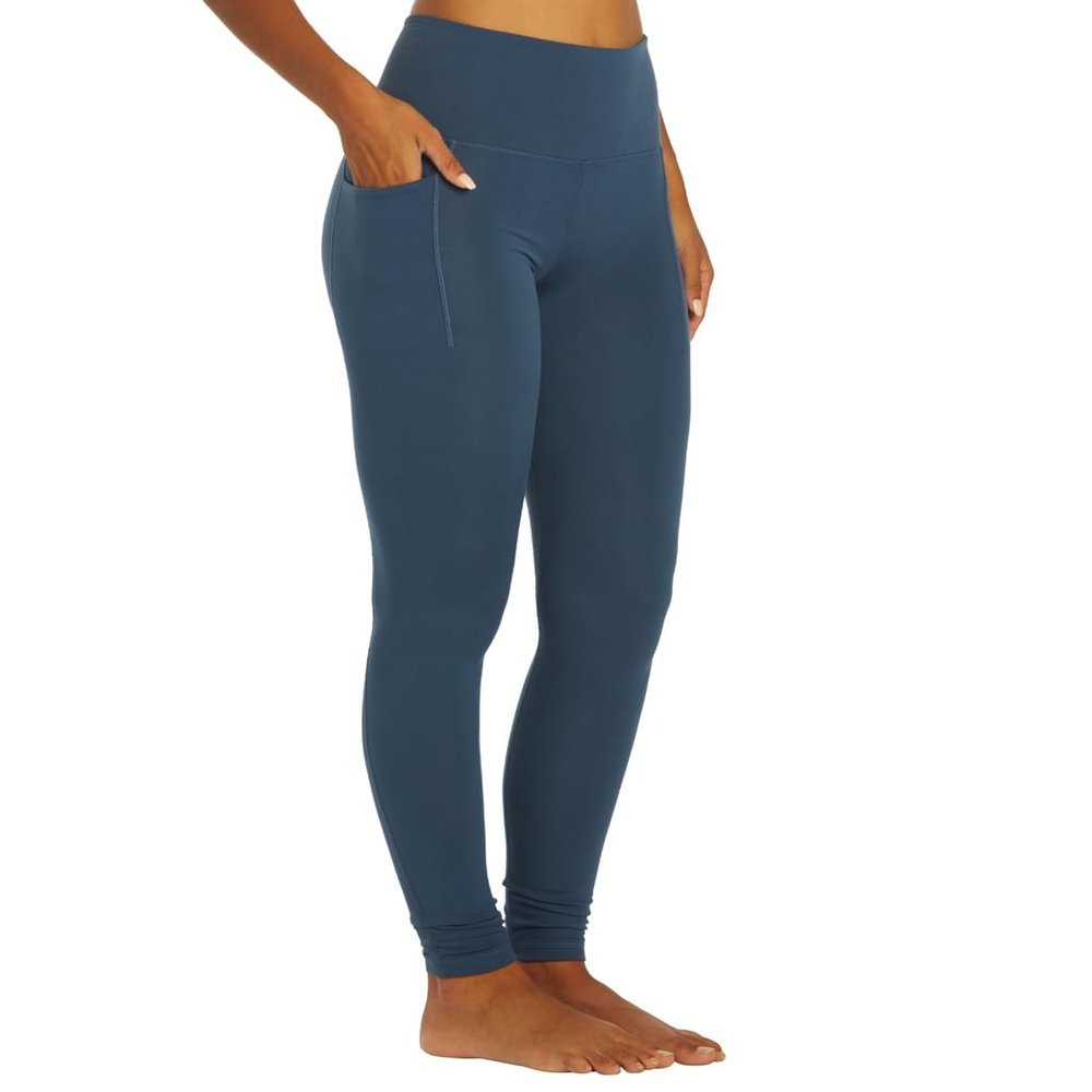Everyday Yoga Comfy Yoga Pants Women with Dual Side Pockets - Buttery Soft Fabric, High Waisted Tummy Control Womens Leggings, Squat Proof, Long Legging - True Navy - XX-Large