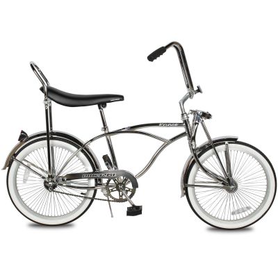 MICARGI 20" Retro Classic Bike, Beach Cruiser Bike for Kids/Adults,Lowrider Springer Fork Retro Banana Seat,High Rise Handlebar - Multi Color (Prince, Polish)