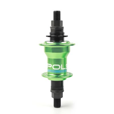POLSO BH007 LHD RHD 5 Sealed Bearings BMX Hub Cassette Bicycle Hubs 6 Pawls 120 Click Sounds 9T Bike Accesssories (Green RHD Rear)