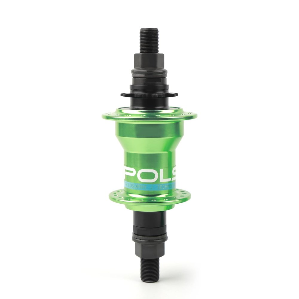 POLSO BH007 LHD RHD 5 Sealed Bearings BMX Hub Cassette Bicycle Hubs 6 Pawls 120 Click Sounds 9T Bike Accesssories (Green RHD Rear)