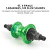 POLSO BH007 LHD RHD 5 Sealed Bearings BMX Hub Cassette Bicycle Hubs 6 Pawls 120 Click Sounds 9T Bike Accesssories (Green RHD Rear) view 3